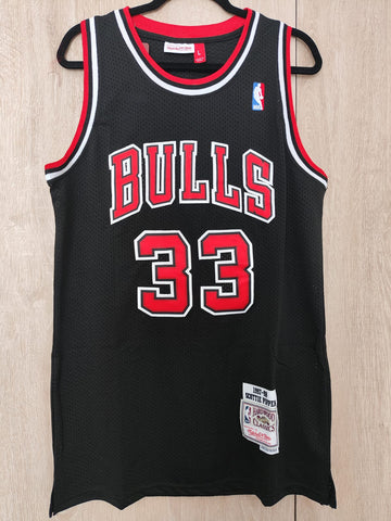 Jersey Toros de Chicago Bulls Negra Pippen #33