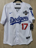Jersey Dodgers de Los Angeles World series 2025 Blanco Ohtani #17