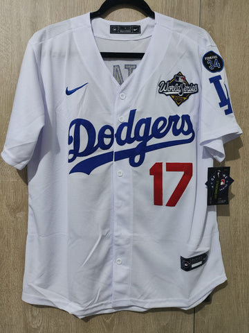 Jersey Dodgers de Los Angeles World series 2025 Blanco Ohtani #17