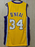 Jersey Lakers de Los Angeles Amarillo Shaquille Oneal #34