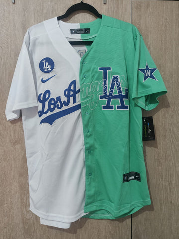 Jersey Dodgers de Los Angeles Bicolor Bad Bunny Juego de Celebridades 2022