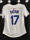 Jersey Dodgers de Los Angeles Blanco Ohtani #17 Dama