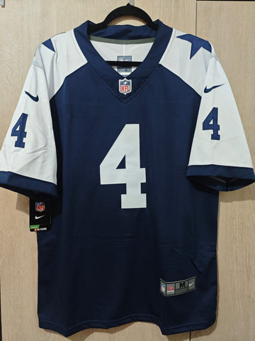 Jersey Cowboys de Dallas Vaqueros Azul Blanco Prescott #4