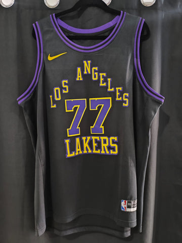 Jersey Lakers de Los Angeles Morada/Negra Doncic #77