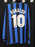 Jersey Inter milan Local retro 97-98 Ronaldo 10 manga larga