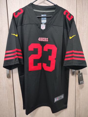 X Jersey San Francisco 49ers Negra McCaffrey #23