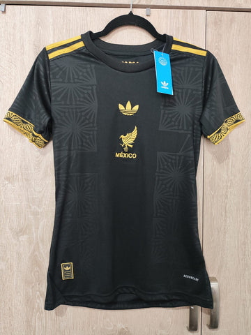 Jersey Mexico selección mexicana negra/dorado 2025 versión aficionado dama