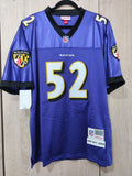 Jersey Ravens de Baltimore Cuervos Morada Lewis #52 Mitchell and ness