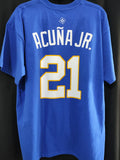 Camiseta Venezuela Azul Acuña jr #21 Clásico Mundial de Beisbol 2026