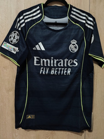 Jersey Real Madrid Visita 25/26 jugador con parches champions league