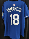 Jersey Dodgers de Los Angeles World series 2025 Azul Yamamoto #18