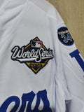 Jersey Dodgers de Los Angeles World series 2025 Blanco Yamamoto #18