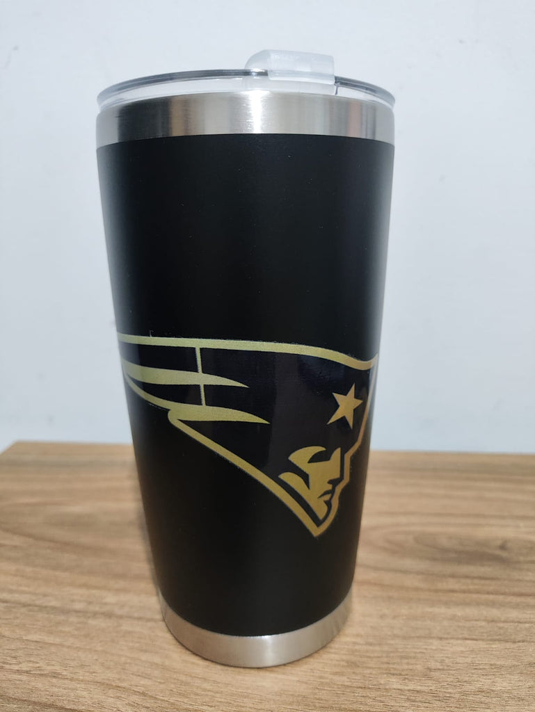 Termo de 20 onzas color negro New England Patriots
