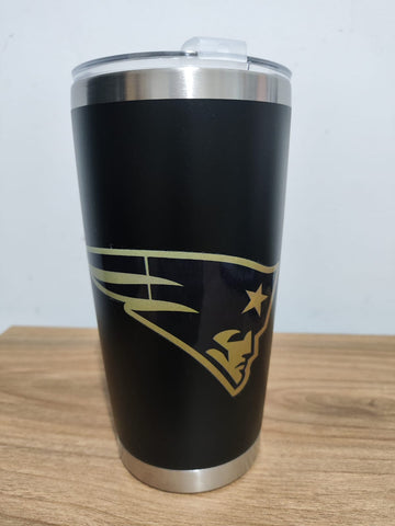 Termo de 20 onzas color negro New England Patriots