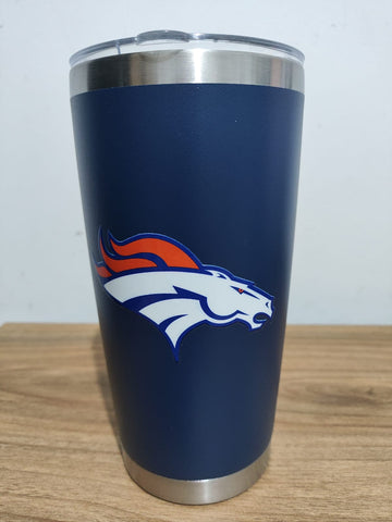 Termo de 20 onzas color azul Denver Broncos