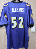 Jersey Ravens de Baltimore Cuervos Morada Lewis #52 Mitchell and ness