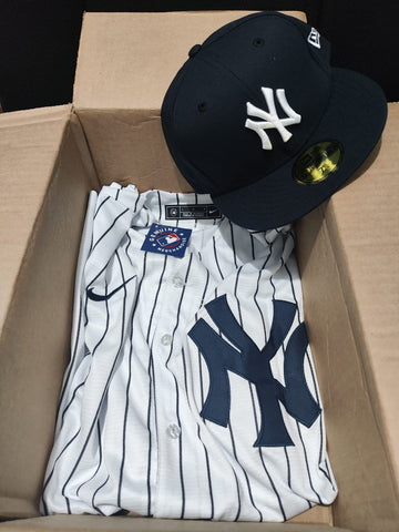 Combo Yankees Jersey Blanca o Gris y Gorra Clásica New Era Original