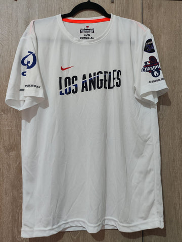 Camiseta Dry Fit Los Angeles Dodgers Blanca