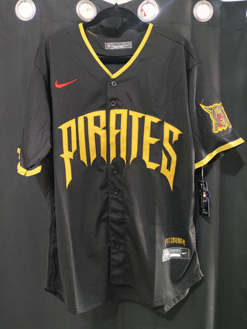 Jersey Pirates Pittsburgh city connect negra Skenes #30