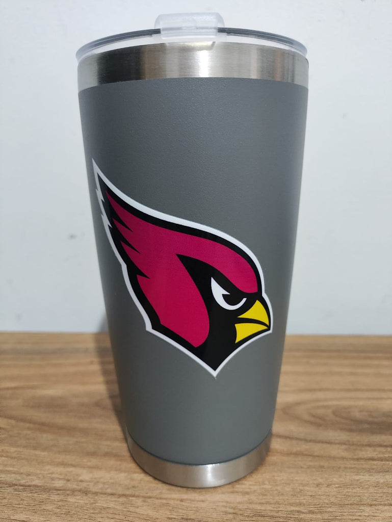 Termo de 20 onzas color gris Arizona Cardinals