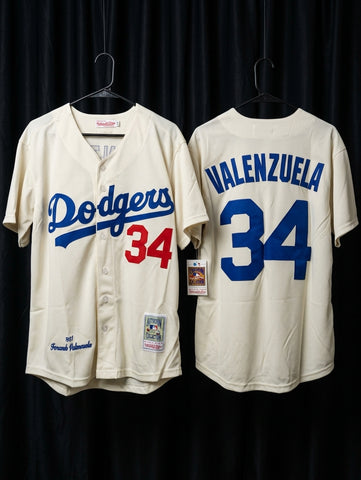 Jersey Los Angeles Dodgers Retro Valenzuela #34 temporada 1981