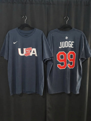 Camiseta Usa Azul Judge #99 Clásico Mundial de Beisbol 2026