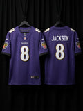 Jersey Ravens de Baltimore Cuervos Morada Jackson #8