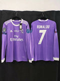 Jersey Real madrid Morada manga larga 2017 Final Cardiff Ronaldo 7