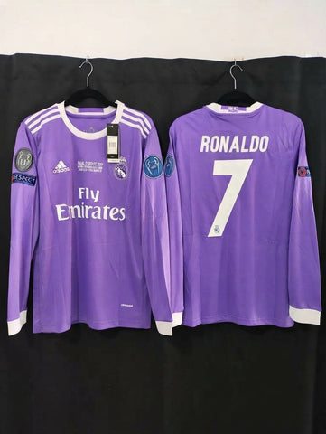 Jersey Real madrid Morada manga larga 2017 Final Cardiff Ronaldo 7