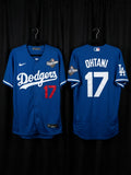 Jersey Dodgers de Los Angeles World series 2025 Azul Ohtani #17