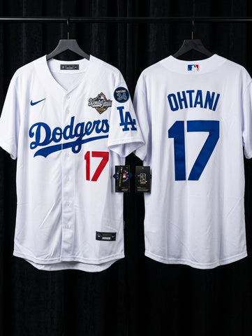 Jersey Dodgers de Los Angeles World series 2025 Blanco Ohtani #17