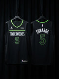 Jersey Minnesota Timberwolves Negra Edwards #5