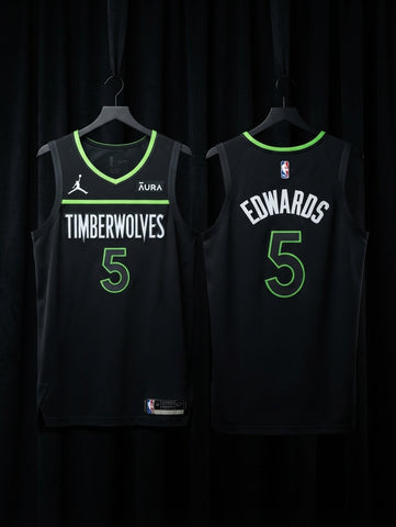 Jersey Minnesota Timberwolves Negra Edwards #5