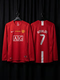 Jersey Manchester united retro 2008 Ronaldo 7 manga larga