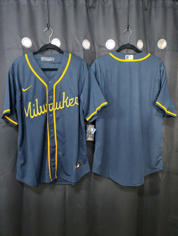 Jersey Cerveceros de Milwaukee Brewers Azul