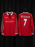 Jersey Manchester united Manga larga Local retro Beckham 7