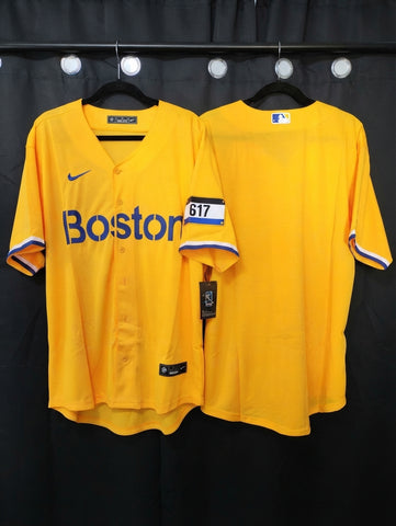 Jersey Medias Rojas de Boston Amarillo city connect Red Sox