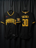 Jersey Pirates Pittsburgh city connect negra Skenes #30