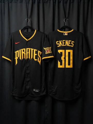 Jersey Pirates Pittsburgh city connect negra Skenes #30