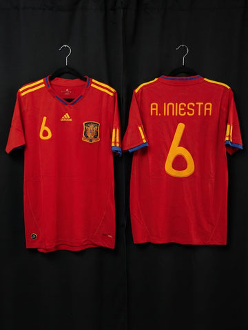 Jersey España Local retro 2010 iniesta 6