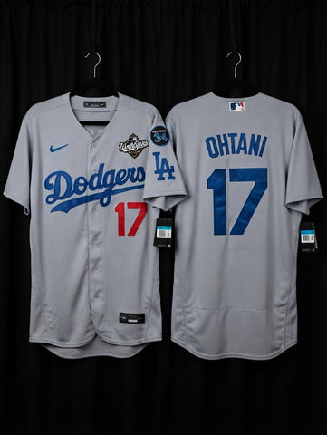 Jersey Dodgers de Los Angeles World series 2025 Gris Ohtani #17