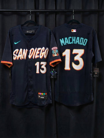 Jersey Padres de San Diego Negra City Connect Machado #13