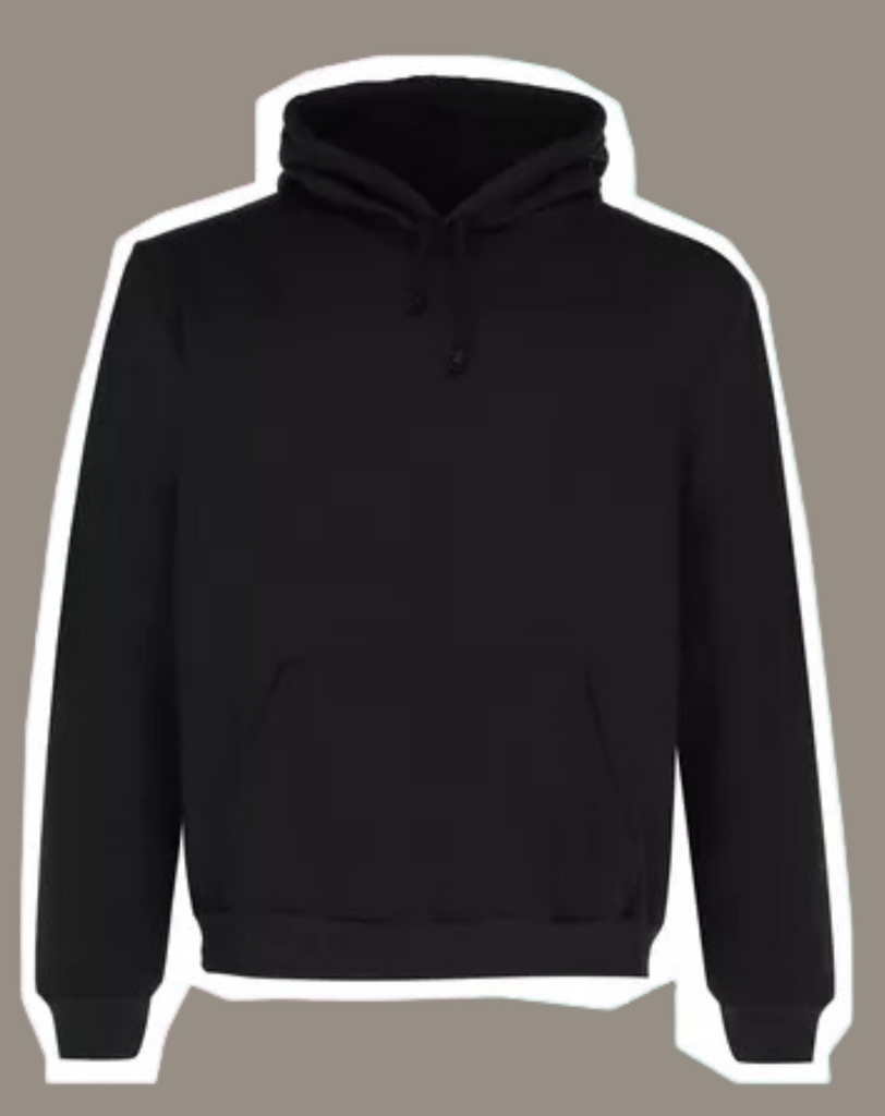 Sudadera personalizada negra logotipo a elegir