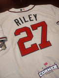 X X Jersey Bravos de Atlanta Blanca Riley #27 Braves