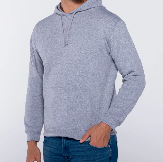 Sudadera personalizada gris jaspe logotipo a elegir