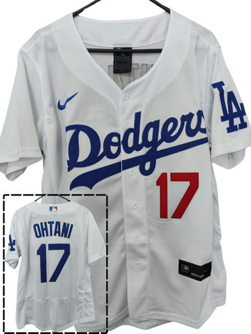 Jersey Dodgers de Los Angeles Blanco Ohtani #17