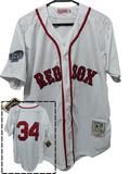 Jersey Medias Rojas de Boston Red Sox Retro Cooperstown Ortiz #34