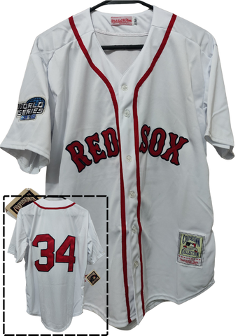 Jersey Medias Rojas de Boston Red Sox Retro Cooperstown Ortiz #34