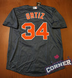 X Jersey Medias Rojas de Boston Red Sox Azul Ortiz #34