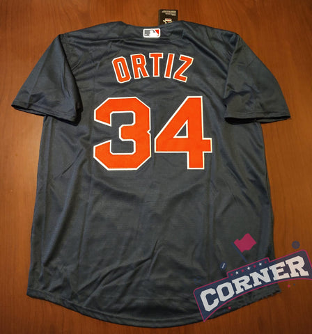 X Jersey Medias Rojas de Boston Red Sox Azul Ortiz #34